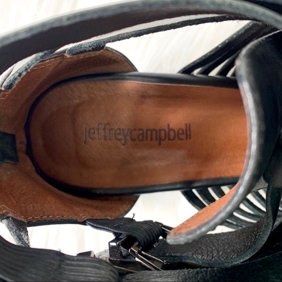 SOLD-Jeffrey Campbell Strappy Leather Ankle Boots - Picture 9 of 10